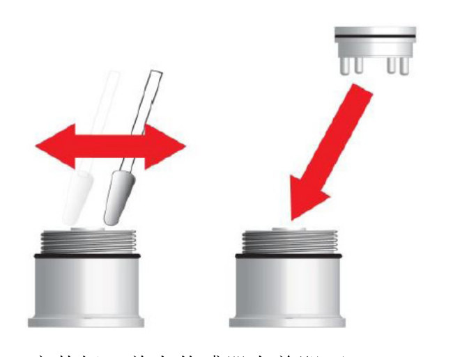 Clean the lamp window with an alcohol swab